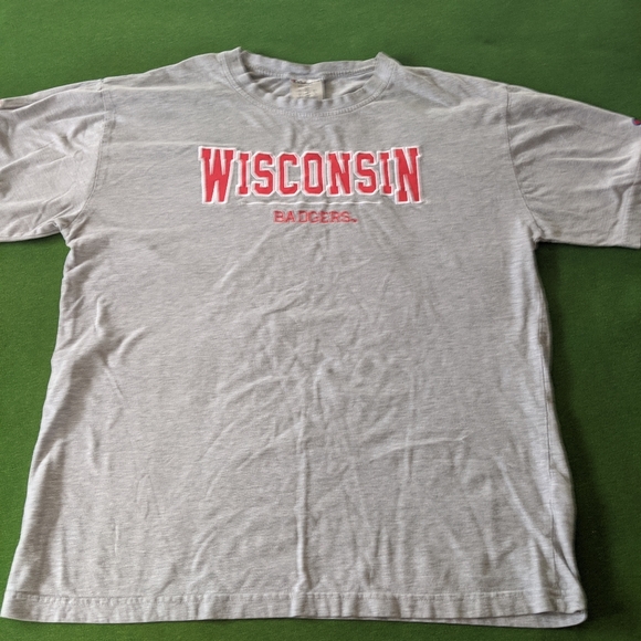 Champion Wisconsin Badgers Tee Grey Size XL - Picture 1 of 6